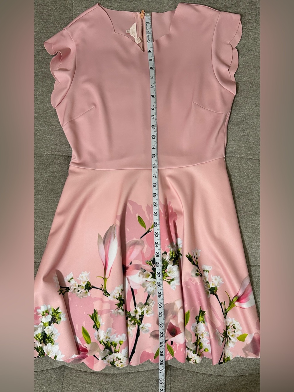 Ted Baker Pink Floral Fit-and-Flare Dress - Picture 8 of 13